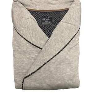 NWT‎ Ted Baker London Mens Robe Sz Large/XL Brushed Pone Piped Trim Heather Grey